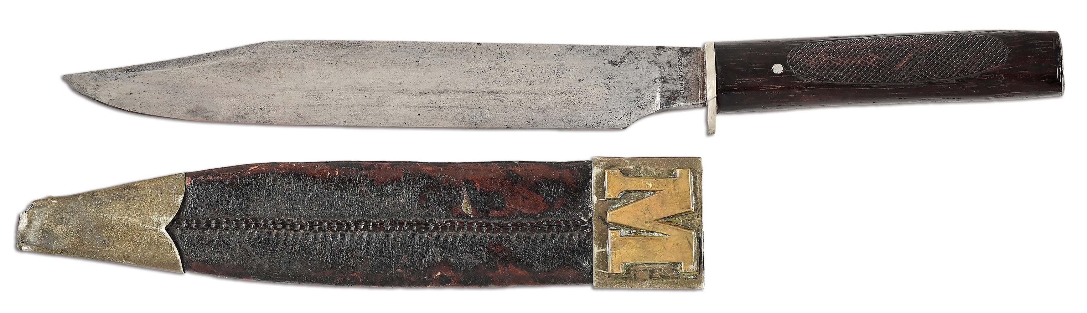 RARE BOWIE KNIFE BY SCHIVELY OF PHILADELPHIA.