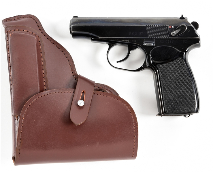 (C) EAST GERMAN MAKAROV SEMI-AUTOMATIC PISTOL WITH HOLSTER.