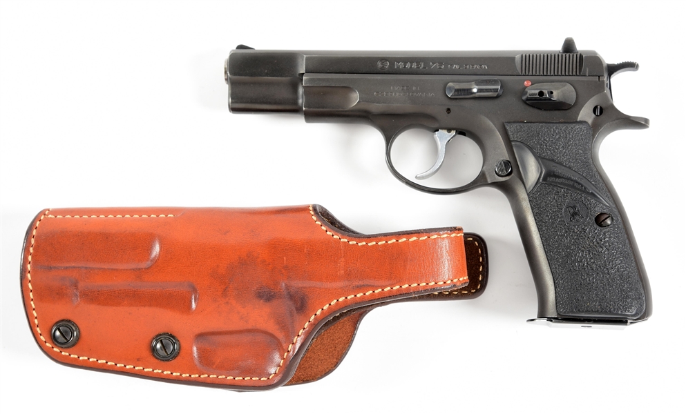 (M) EARLY CZ 75 SEMI-AUTOMATIC PISTOL WITH HOLSTER.