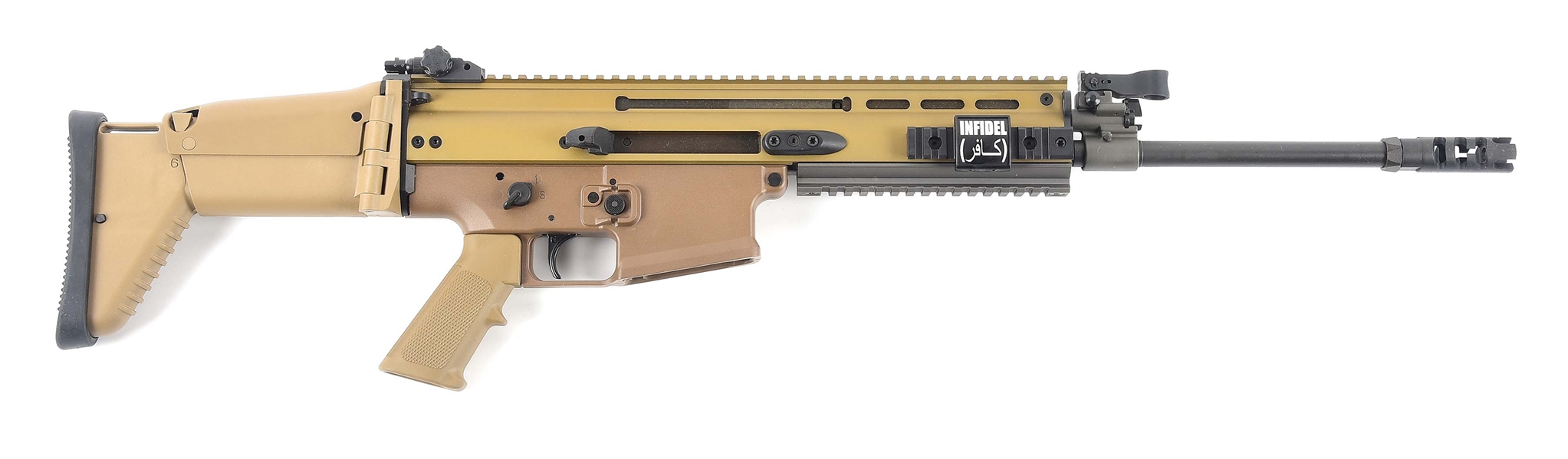 (M) FNH SCAR 17S SEMI-AUTOMATIC RIFLE WITH FACTORY BOX.