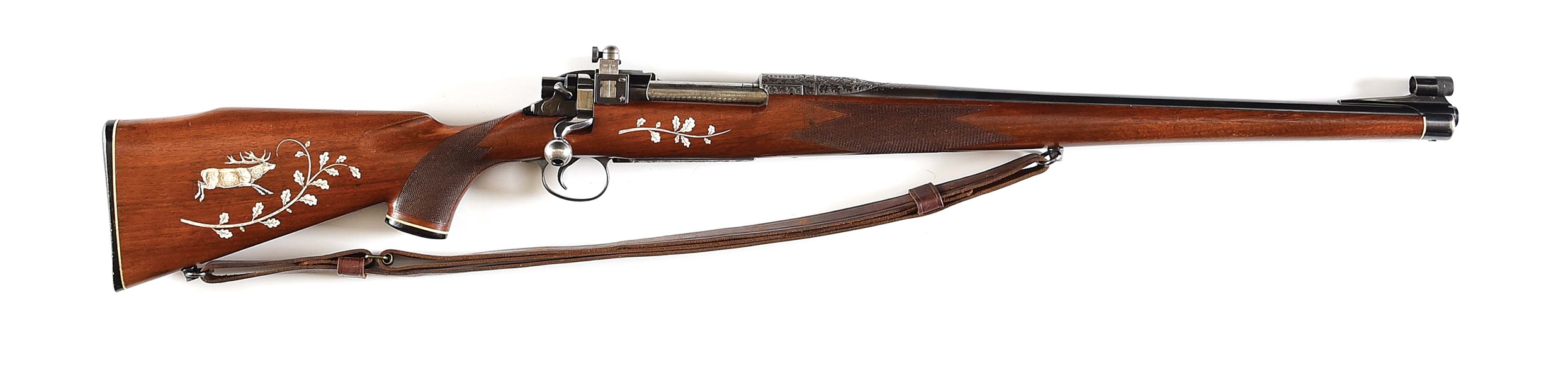 (C) WONDERFUL GERMANIC ENGRAVED WINCHESTER M1917 BOLT ACTION SPORTING RIFLE.