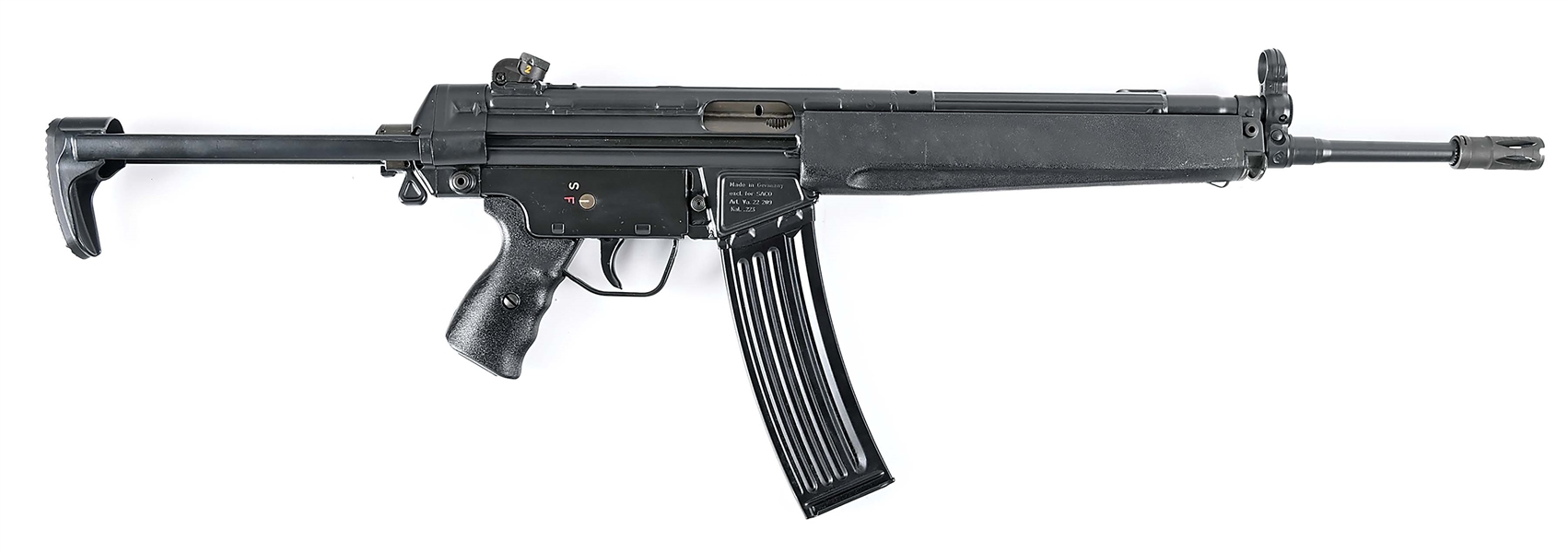 (M) NEAR NEW PRE-BAN HECKLER & KOCH HK93 SEMI-AUTOMATIC RIFLE WITH SHIPPING BOX & ACCESSORIES.