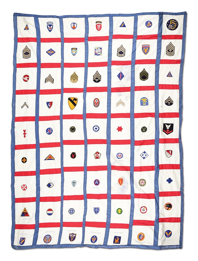 US WWII PATCH BLANKET.