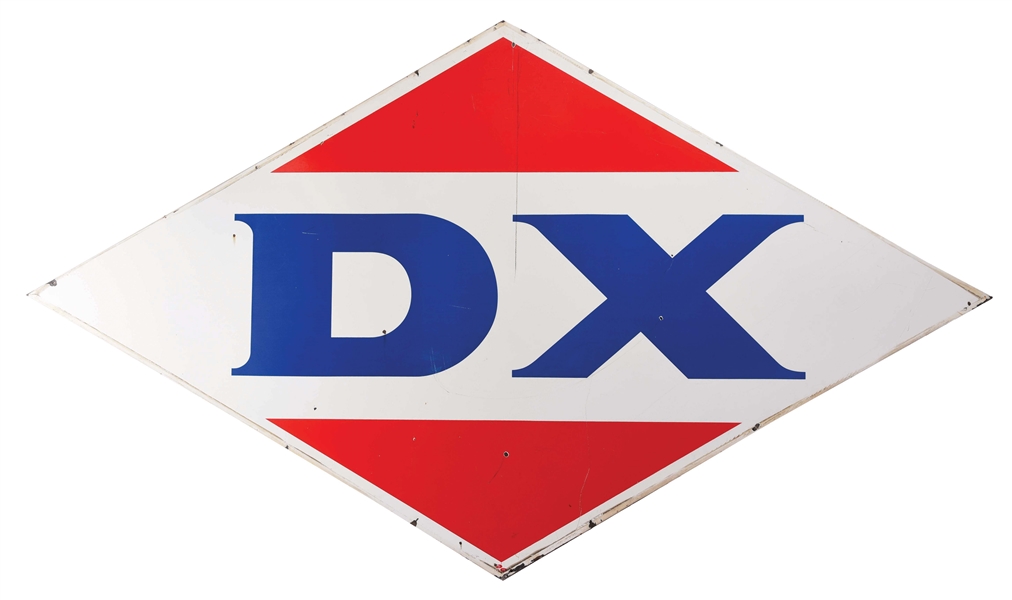 SINGLE SIDED PORCELAIN DX SIGN.