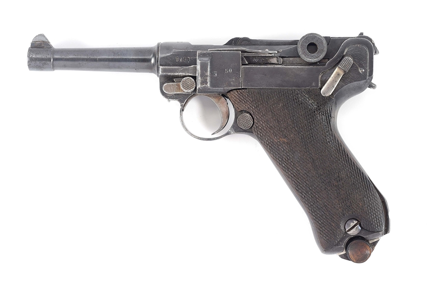 (C) ERFURT "1917" DATE POLICE P.08 LUGER SEMI-AUTOMATIC PISTOL.