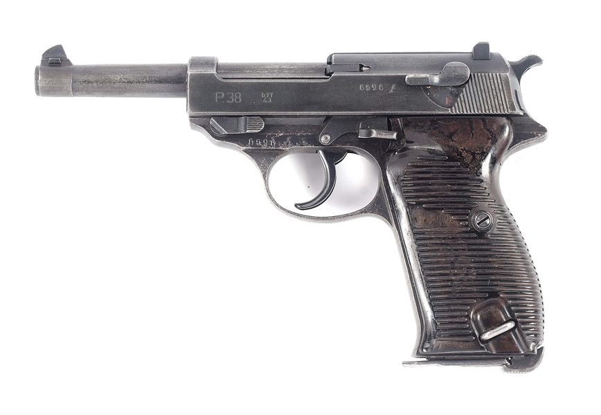 (C) GERMAN WORLD WAR II MAUSER "BYF / 43" CODE P.38 SEMI-AUTOMATIC PISTOL.