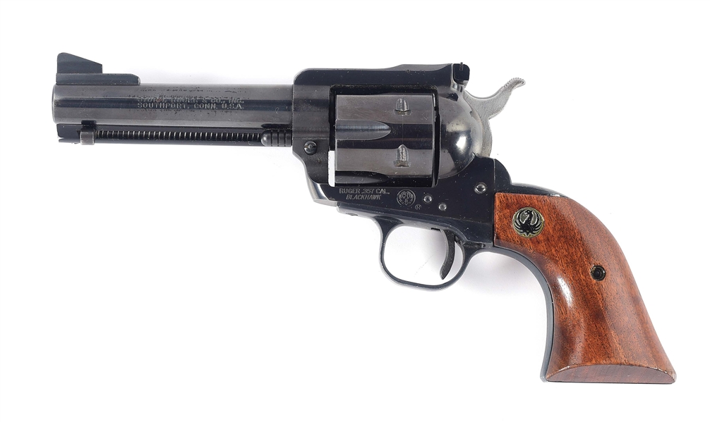 (C) RUGER BLACKHAWK SINGLE ACTION REVOLVER.