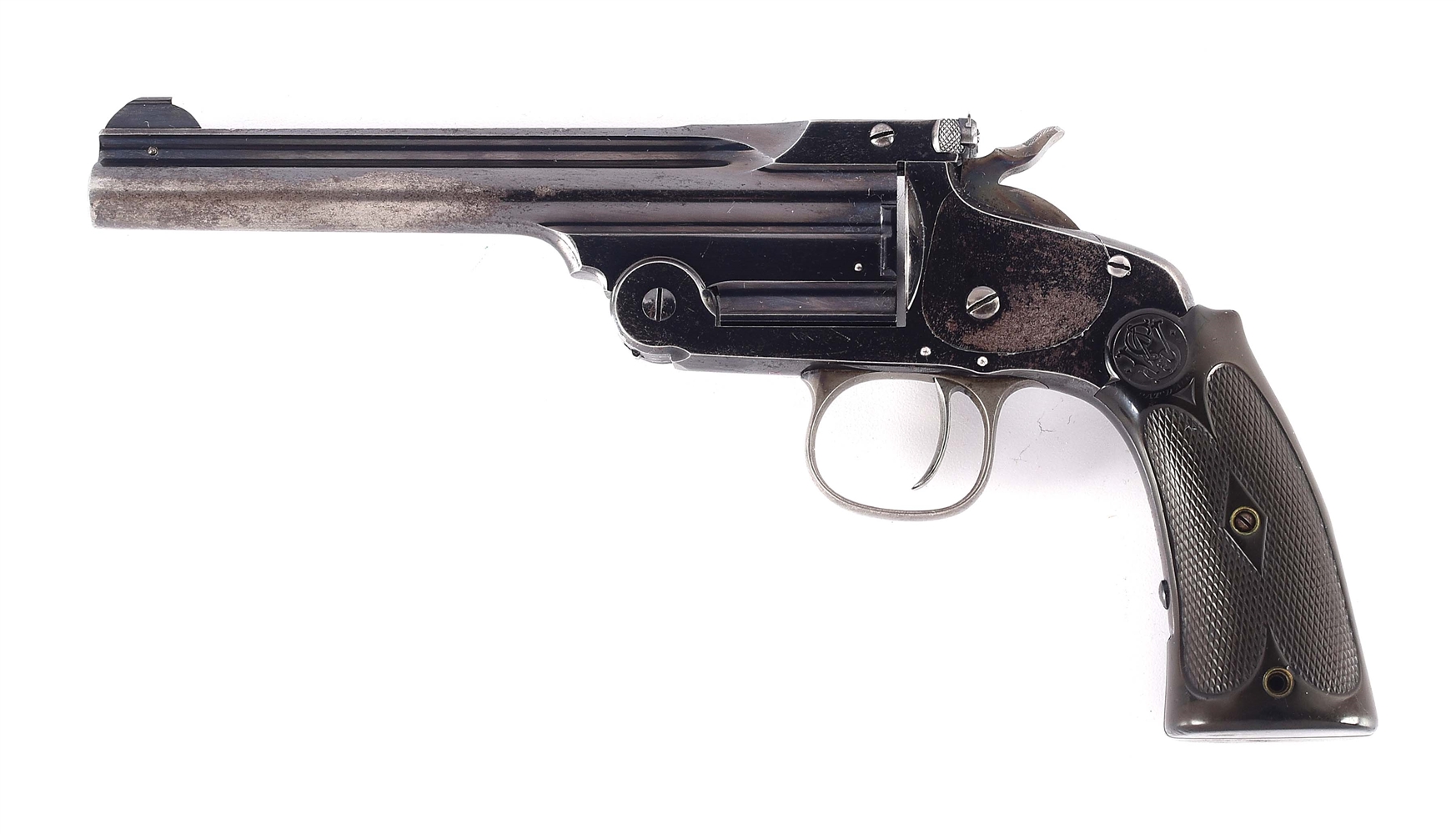 (C) SMITH & WESSON FIRST MODEL OF 1891 SINGLE SHOT PISTOL.