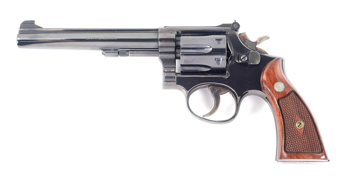 (M) SMITH & WESSON MODEL 17-3 K-22 DOUBLE ACTION REVOLVER.