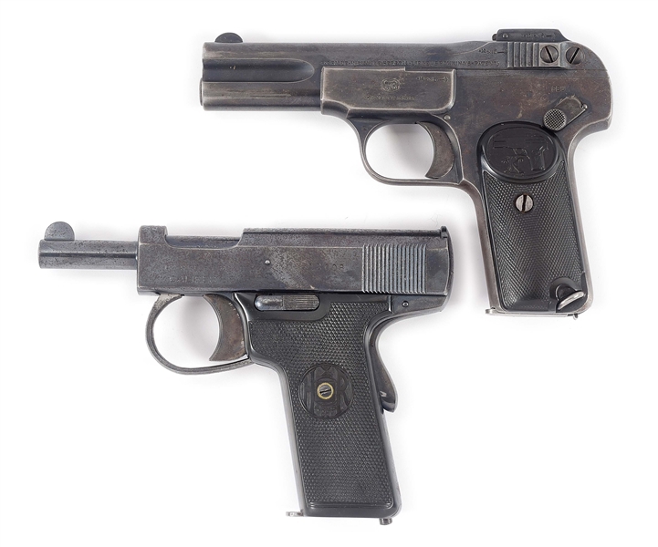 (C) LOT OF 2: FN MODEL 1900 & H&R SELF-LOADING 32 SEMI-AUTOMATIC PISTOLS.