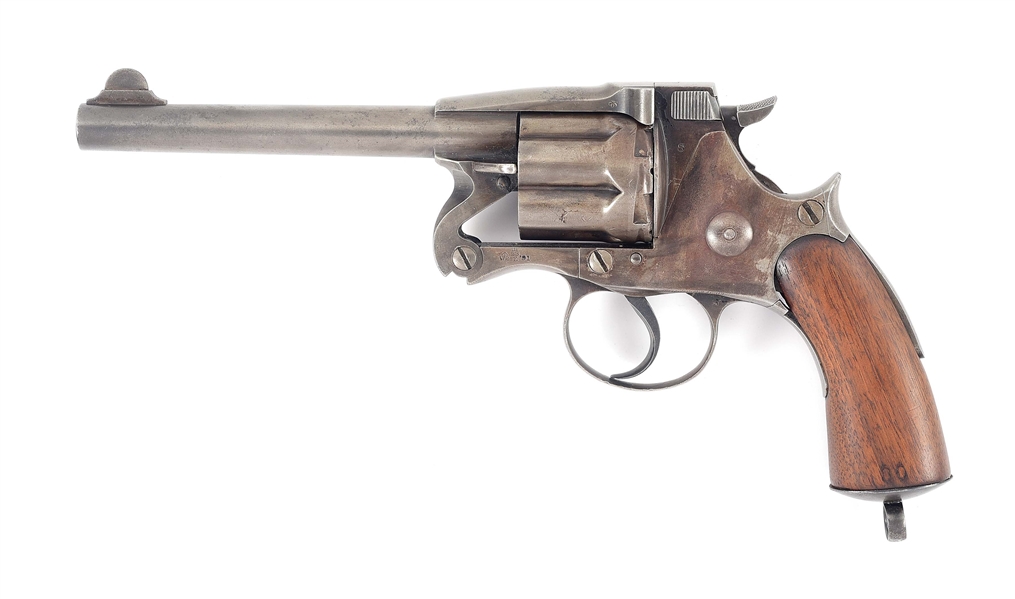 (A) ENFIELD MARK II MODEL 1882 DOUBLE ACTION REVOLVER.
