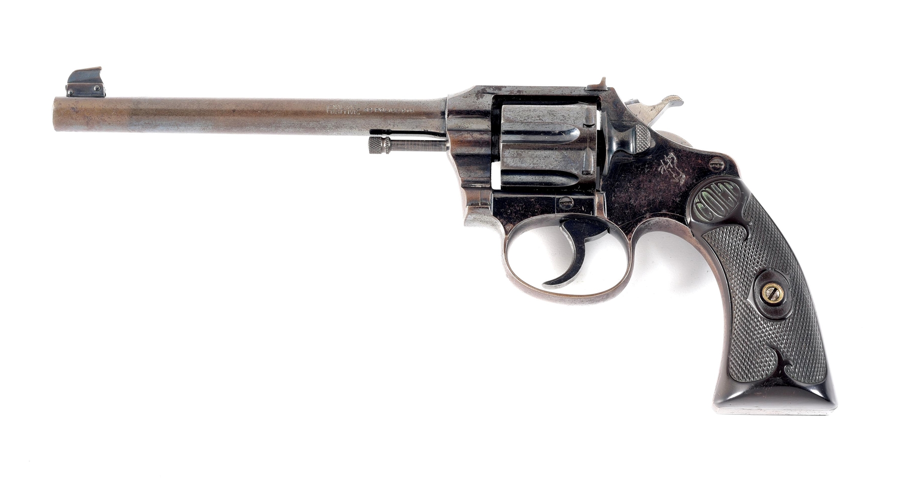 (C) COLT FLAT TOP TARGET POLICE POSITIVE DOUBLE ACTION REVOLVER.