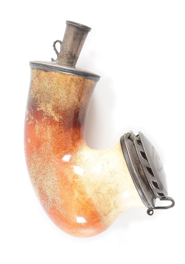 GERMAN MEERSCHAUM PIPE INSCRIBED TO AMERICAN SHARPSHOOTERS, 1868, PROBABLY A PART OF THE 1868 SCHUETZEN FEST IN NEW YORK CITY.