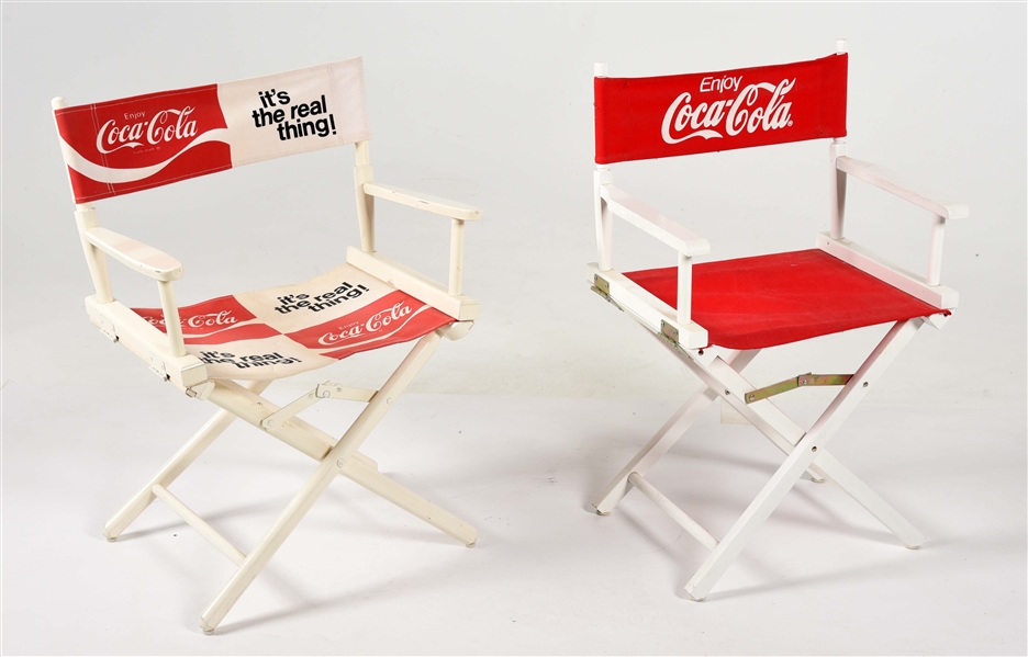 LOT OF 2: COCA-COLA DIRECTOR CHAIRS.