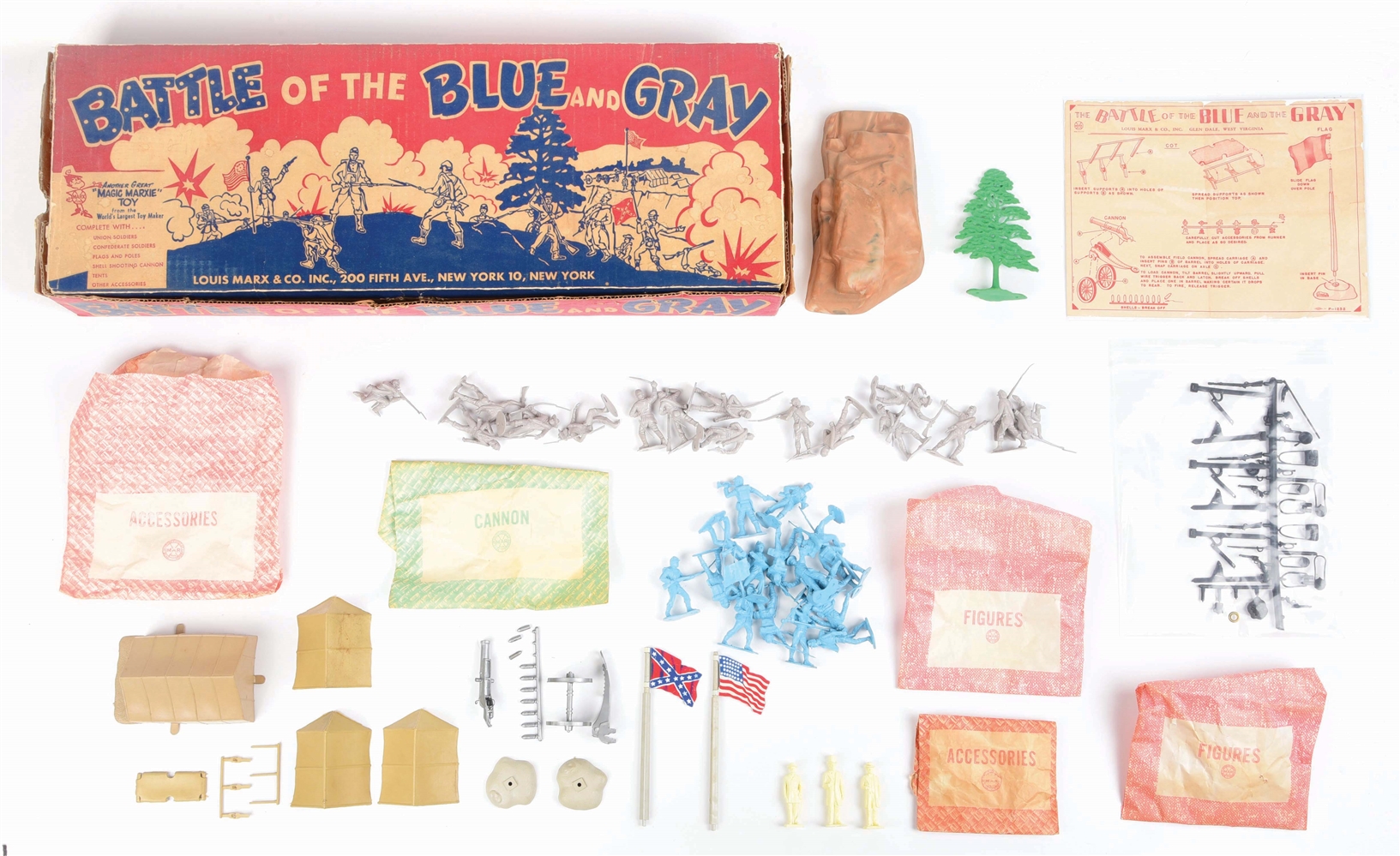 MARX BATTLE OF THE BLUE AND GRAY PLAY SET.