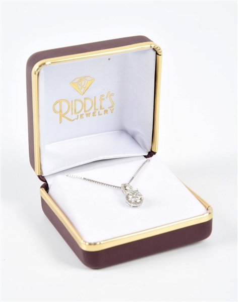 RIDDLES JEWELRY PENDANT NECKLACE WITH BOX.
