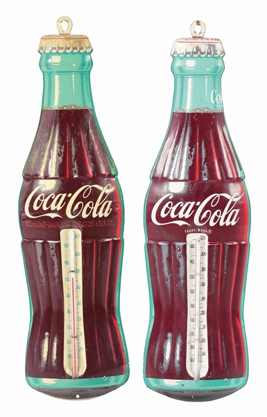 LOT OF 2: COCA-COLA THERMOMETERS.