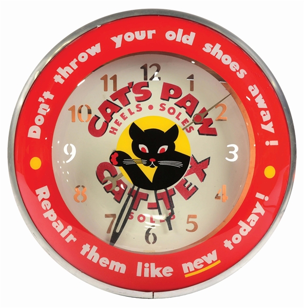 CATS PAW CLOCK WITH FLOATER DIAL.