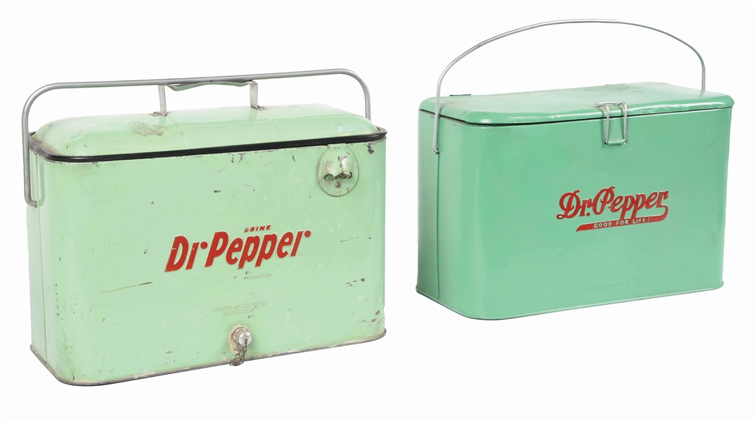 LOT OF 2: DR. PEPPER COOLERS.