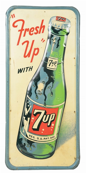"FRESH UP" 7UP ADVERTISEMENT SIGN.
