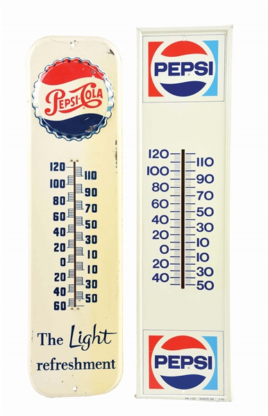 LOT OF 2: PEPSI THERMOMETERS.
