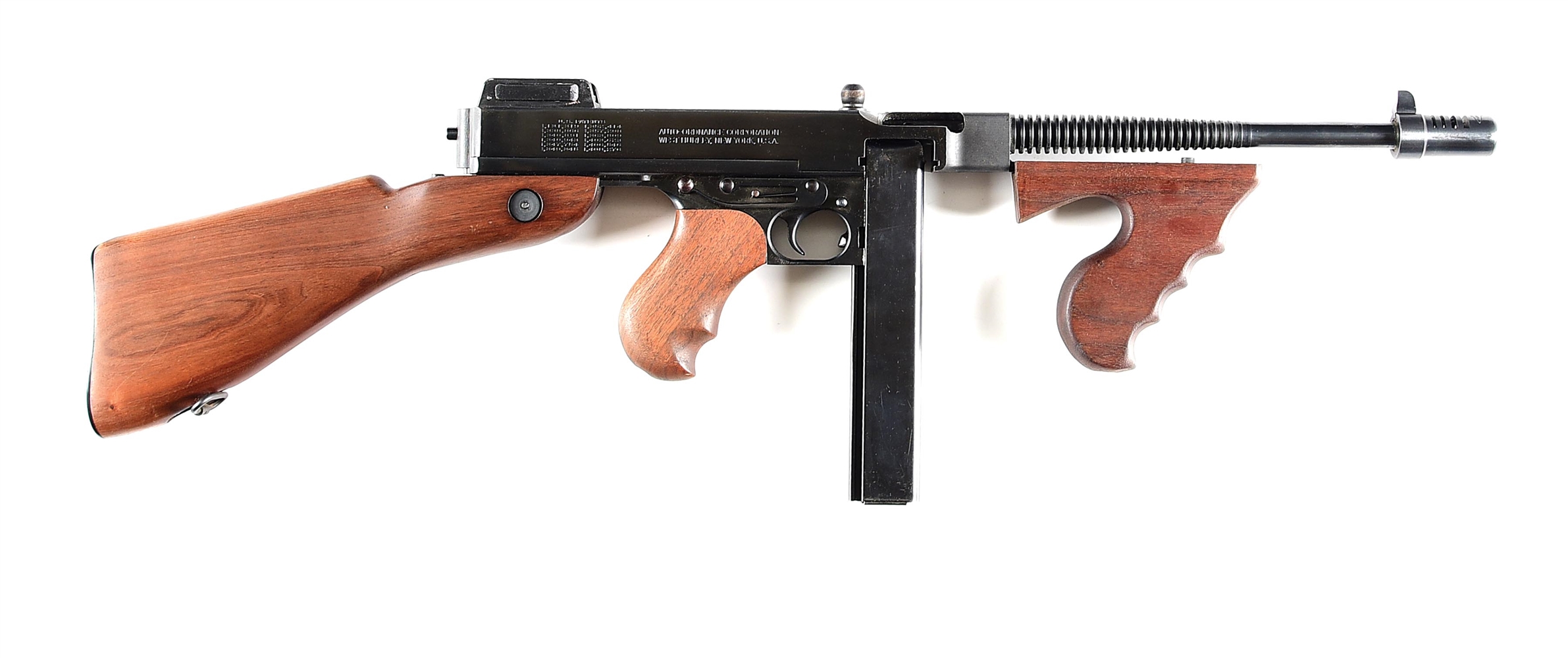 (N) NEAR MINT AUTO ORDNANCE WEST HURLEY THOMPSON MODEL 1928 MACHINE GUN (CURIO & RELIC).