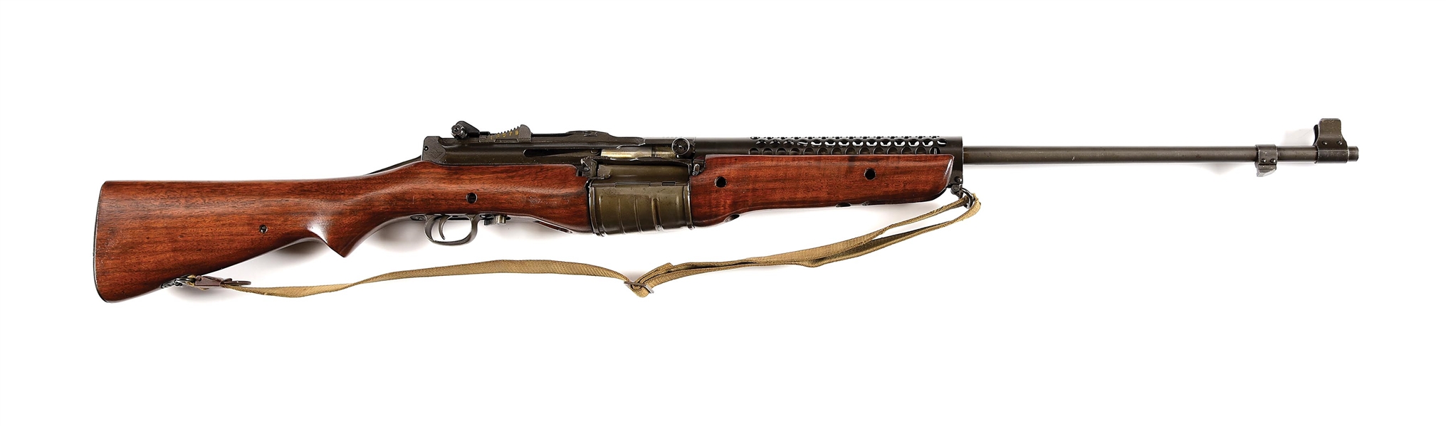 (C) JOHNSON MODEL 1941 SEMI AUTOMATIC RIFLE.