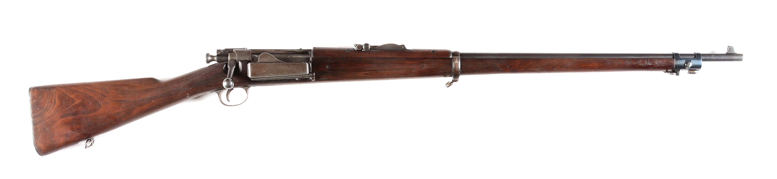 (A) SPRINGFIELD 1898 KRAG BOLT ACTION RIFLE.