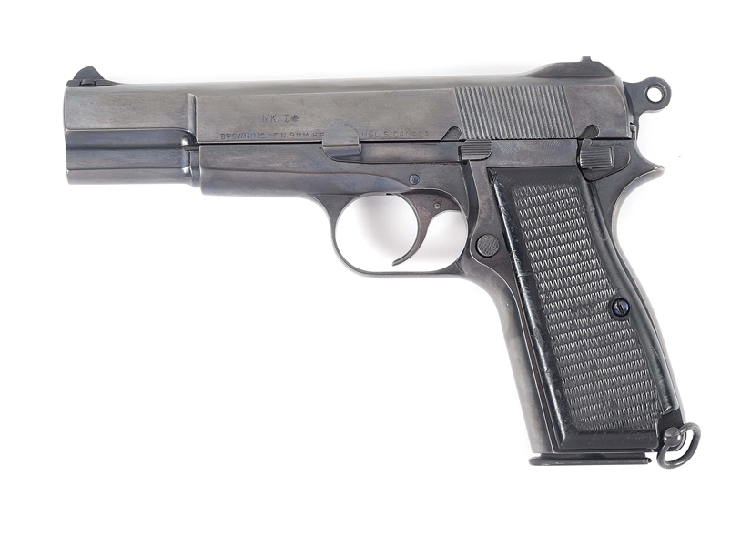 (C) INGLIS MK I*HI POWER SEMI AUTOMATIC PISTOL.