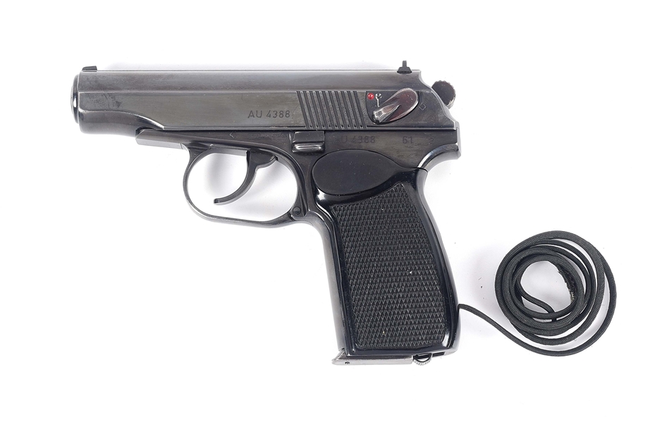 (C) ERNST THAELMANN EAST GERMAN MAKAROV SEMI-AUTOMATIC PISTOL WITH HOLSTER.