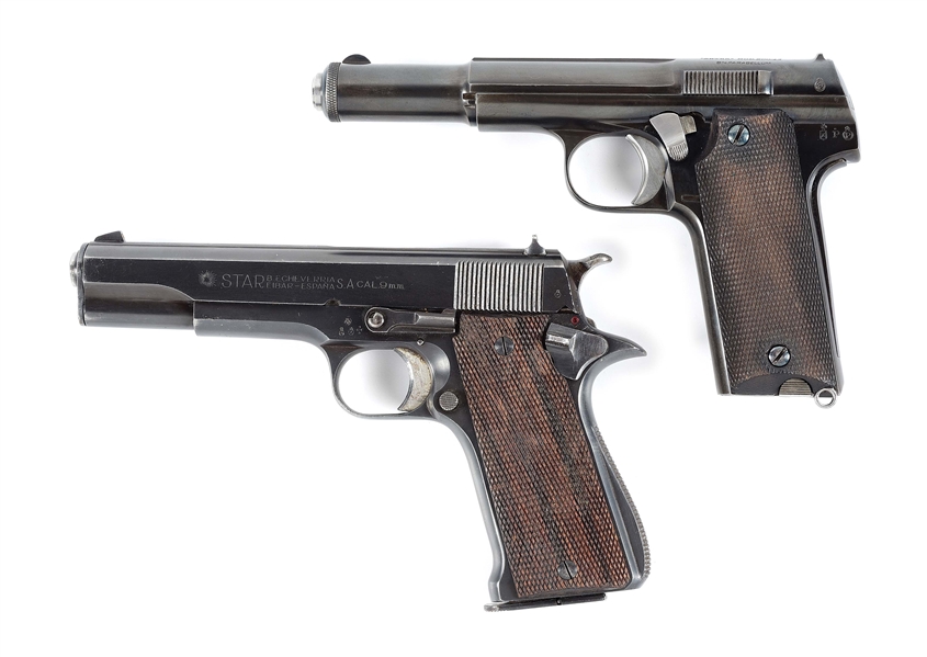 (C) LOT OF 2: ASTRA 600/43 & STAR MODELO SUPER SEMI-AUTOMATIC PISTOLS.