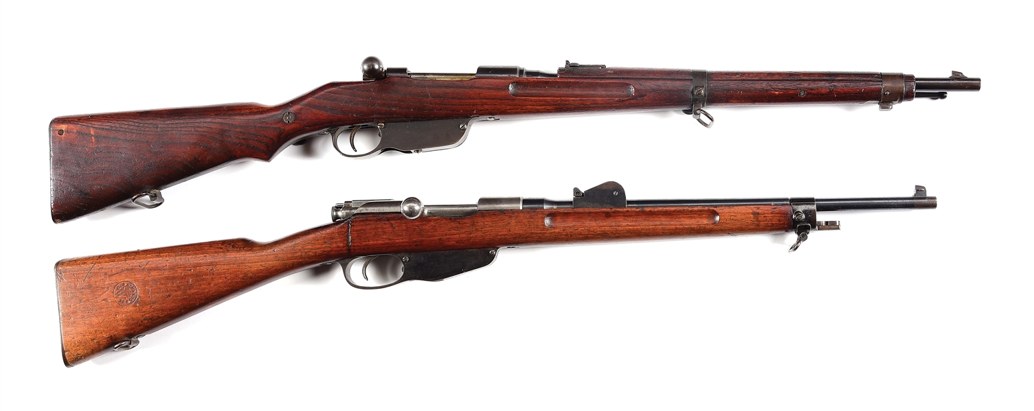 (C) LOT OF 2: STEYR M95 MANNLICHER & HEMBRUG MODEL 1895 CARBINES.