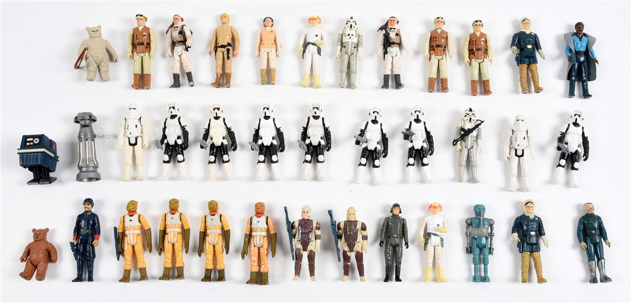 LOT OF APPROX. 35: 3 - 3/4" STAR WARS FIGURES.