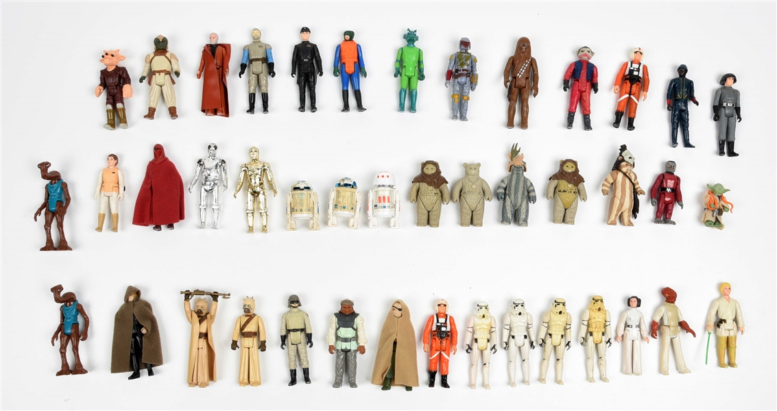 LOT OF APPROX. 40: 3 - 3/4" STAR WARS FIGURES.