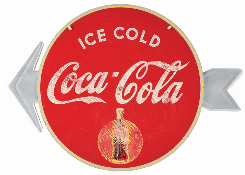 KAY DISPLAYS "ICE COLD COCA-COLA" WOODEN SIGN.