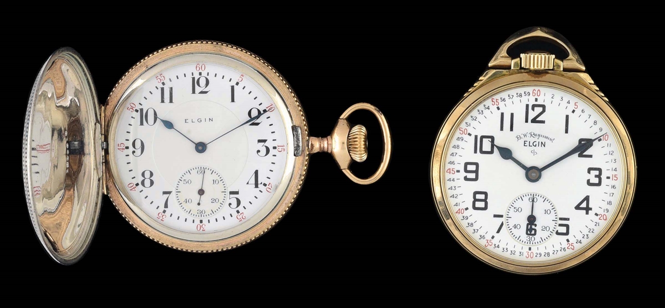LOT OF 2: ELGIN NATIONAL WATCH CO. POCKET WATCHES.
