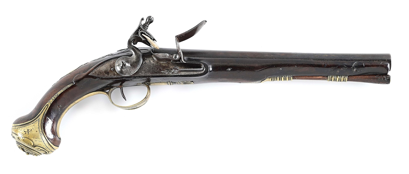 (A) EARLY ENGLISH OFFICERS PISTOL BY JAMES LOWE OF LONDON.