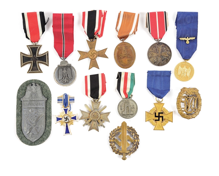 LOT OF 13: THIRD REICH MEDALS.