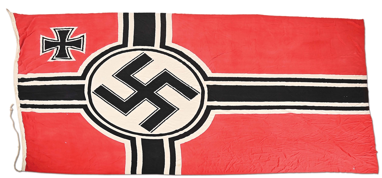 LARGE THIRD REICH KRIEGSMARINE WAR FLAG.