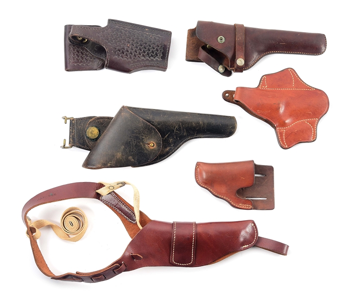 LOT OF VARIOUS LEATHER HOLSTERS