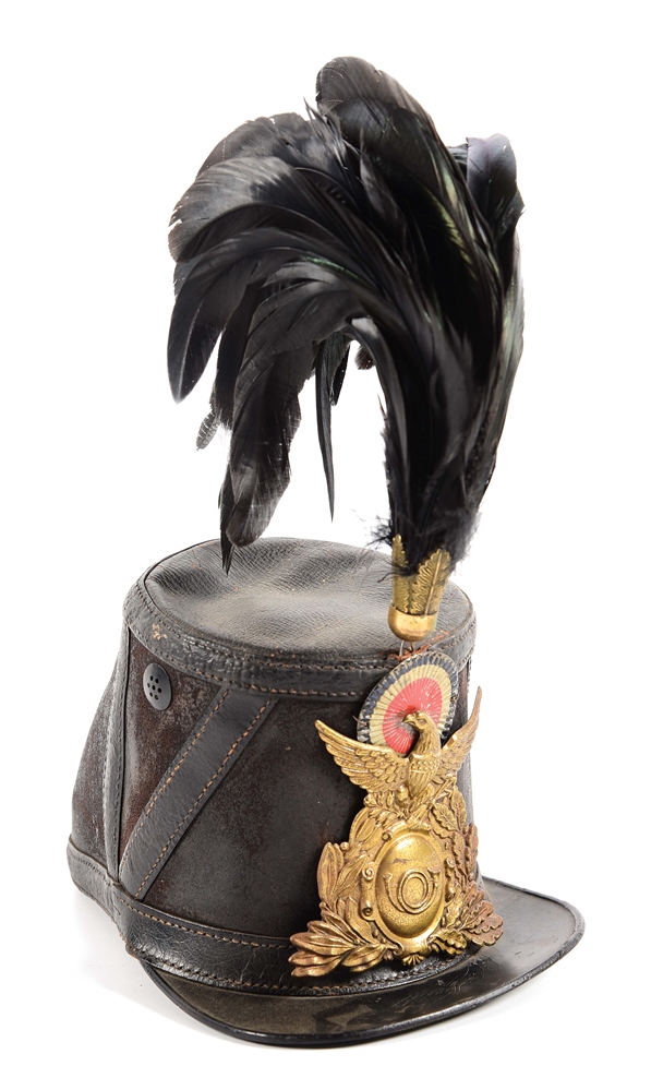 CIVIL WAR IMPORT FRENCH CHASSEUR SHAKO WITH PLUME.