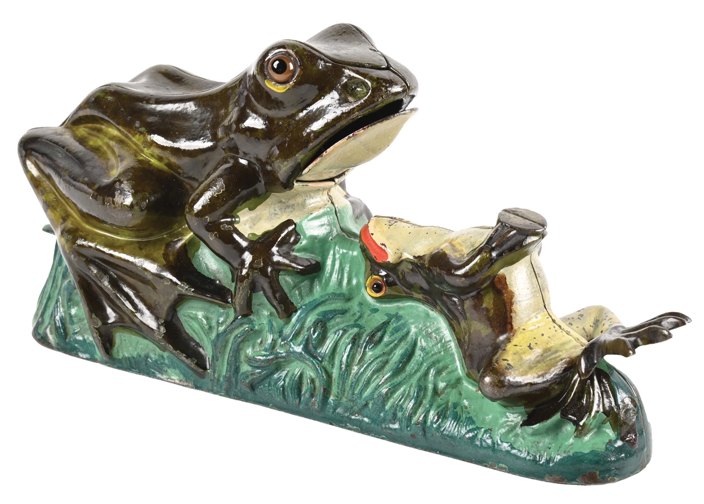 TWO FROGS MECHANICAL BANK.