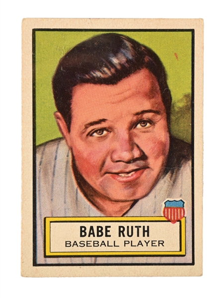 1952 TOPPS LOOK N SEE BABE RUTH CARD #15.