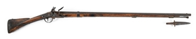 (A) DOCUMENTED FRENCH MODEL 1763 ST. ETIENNE FLINTLOCK MUSKET WITH AMERICAN PLUG BAYONET AND ALTERATIONS.