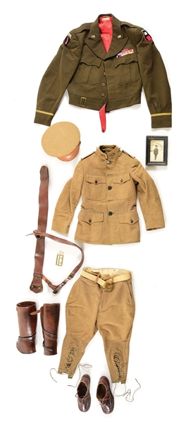 US WWI CHILDS UNIFORM AND WWII UNIFORM OF THOMAS NICHOL JR.