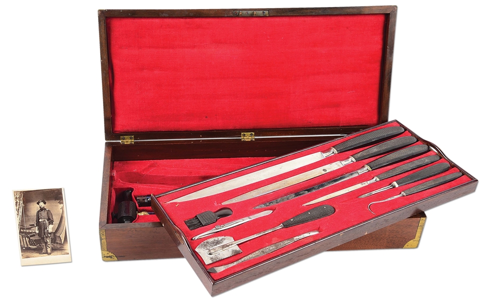 J.H. GEMRIG SURGICAL SET OF ACTING ASSISTANT SURGEON GEORGE JOHNSON, SERVED AT POINT LOOKOUT.