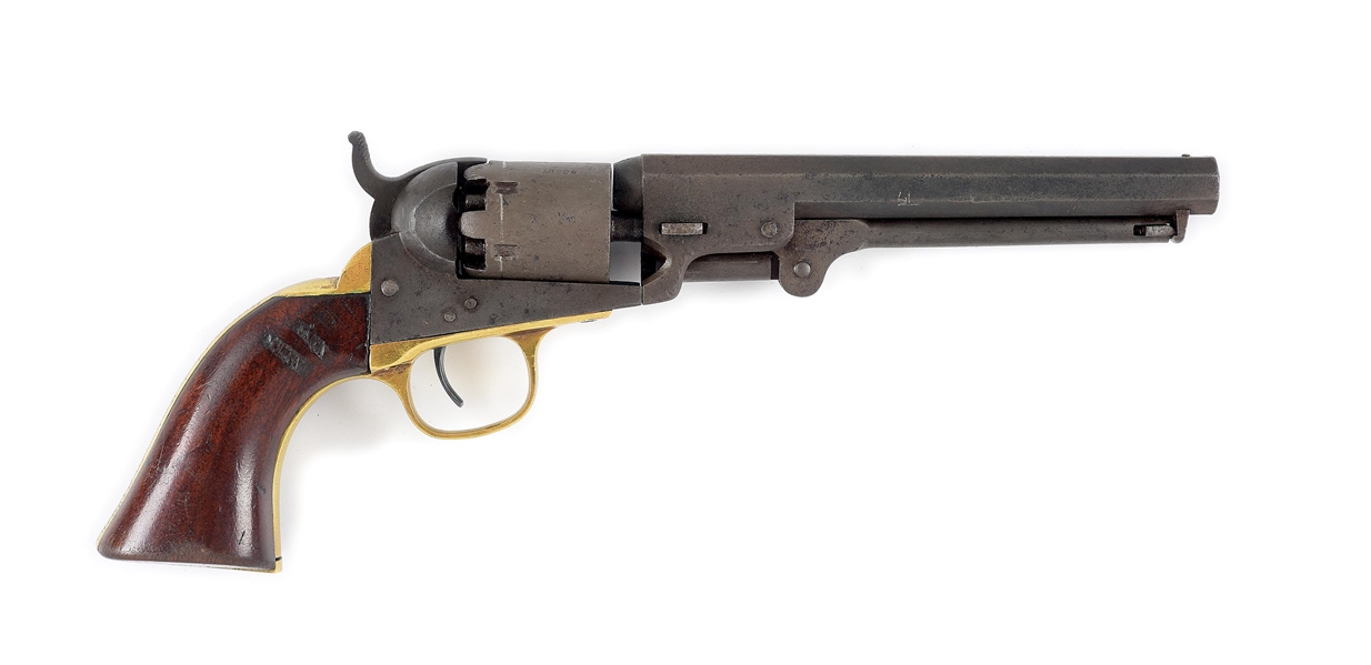 (A) CIVIL WAR COLT 1849 POCKET REVOLVER PRESENTED TO 2ND LIEUTENANT HENRY H. JONES, 2ND DELAWARE, 3 TIMES WOUNDED, DIED OF WOUNDS RECEIVED AT COLD HARBOR.