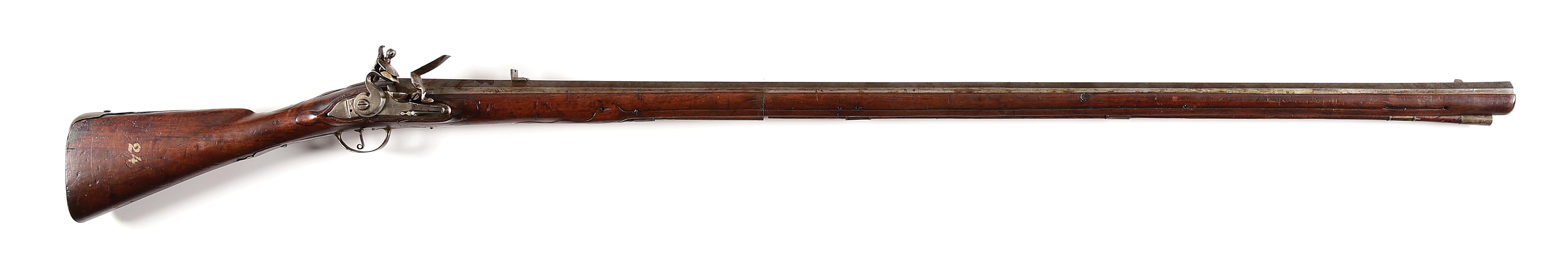 (A) MASSIVE GERMAN FLINTLOCK WALL GUN BY J.J. BEHR, C. 1750-1770.