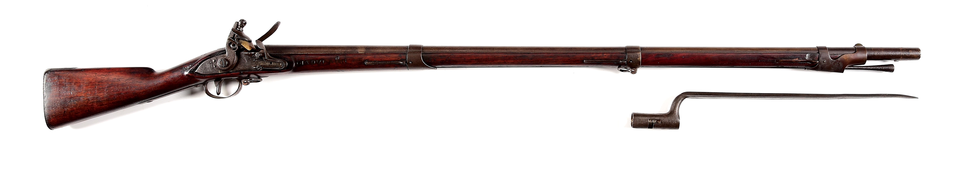 (A) IDENTIFIED AND MARYLAND MILITIA BRANDED WAR OF 1812 MODEL 1808 CONTRACT MUSKET BY NIPPES & CO., CARRIED BY THOMAS PILKERTON.