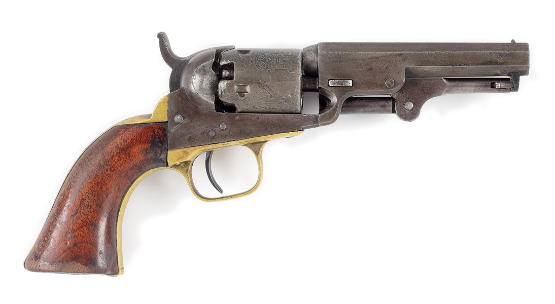 (A) COLT 1849 POCKET .31 PERCUSSION REVOLVER PRESENTED TO JAMES SNOWDEN PLEASANTS, TRAGICALLY CAUGHT BETWEEN CONTENDING FORCES.